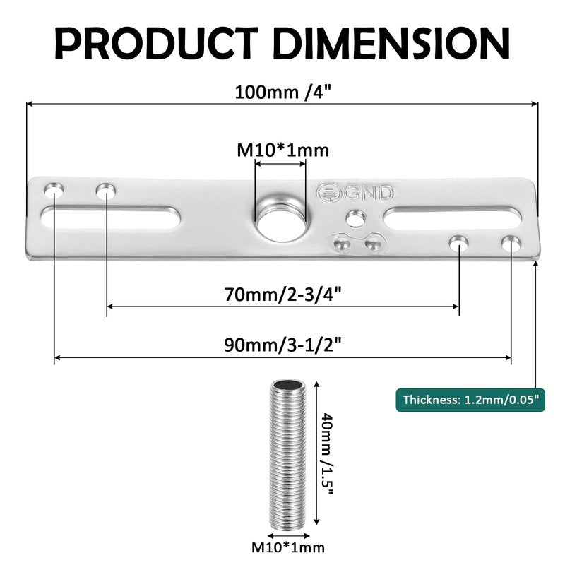 4 Inch Ceiling Light Fixture Mounting Bracket Kit, 4 PCS Light Crossbar Mounting Bracket Universal Lamp Fixture Hardware Set Lighting Crossbar Kit Ceiling Lights Plate for Chandelier Wall Lights