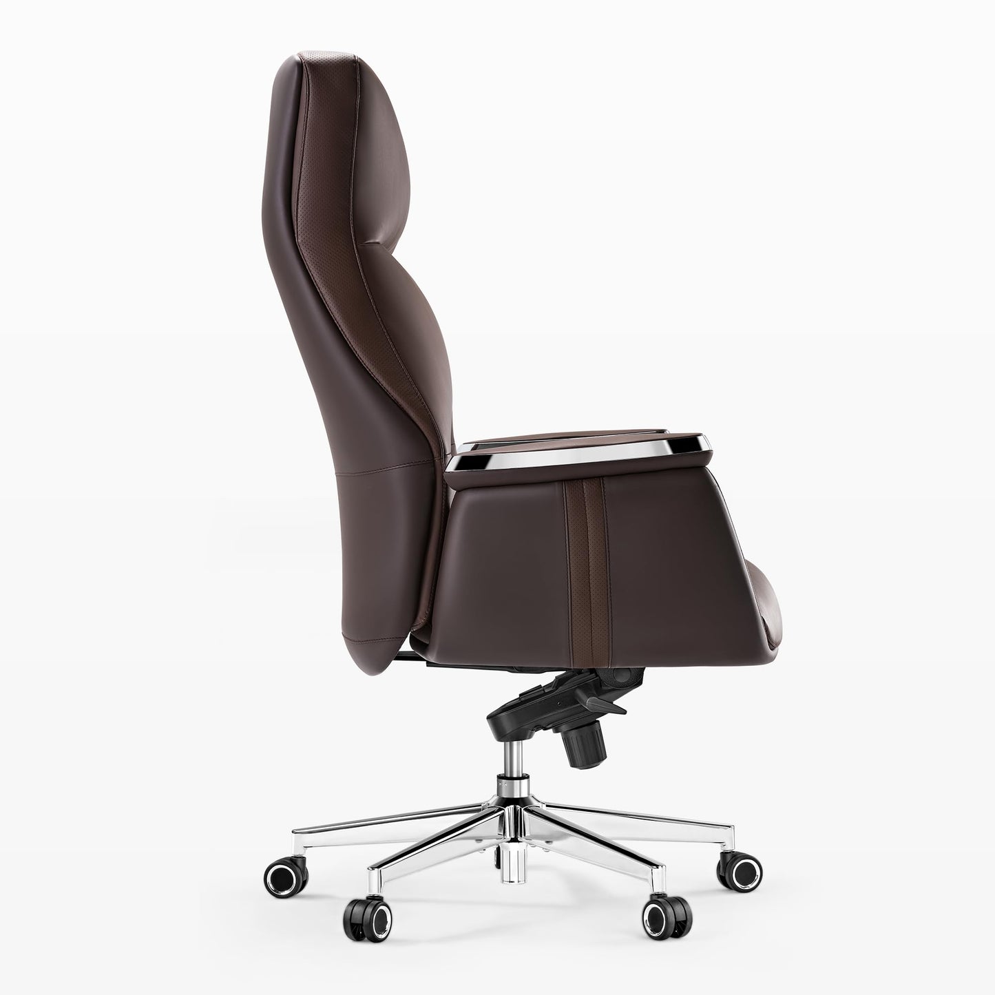 EUREKA ERGONOMIC Royal II Executive Office Chair High Back, Big and Tall with Extra Wide Seat, Silicone Leather Desk Chair Computer Chair, Modern Office Chair Home Office Desk Chairs-Brown