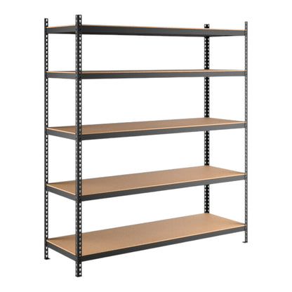 PRO&Family 24"x 72"x 84" 5 Shelves Heavy Duty Shelving Unit - Industrial Garage Storage Rack Z- Beam Storage Shelf Shelf Organizer Metal Wood Storage Shelves System
