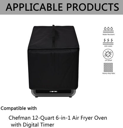 Air Fryer Cover Heavy Duty Heat-resistant Waterproof Dust Protective Case for Chefman 12-Quart Air Fryer