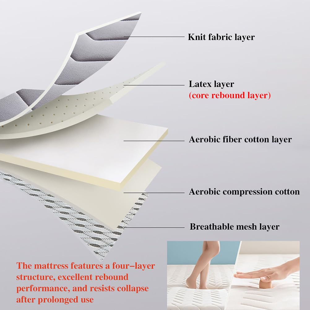 5cm Thick Foldable Floor Mattress – Portable Roll-up Tatami Mattress for Guest, Dorm, Bedroom, Or Apartment – Single & Double Size Grey 120x200cm