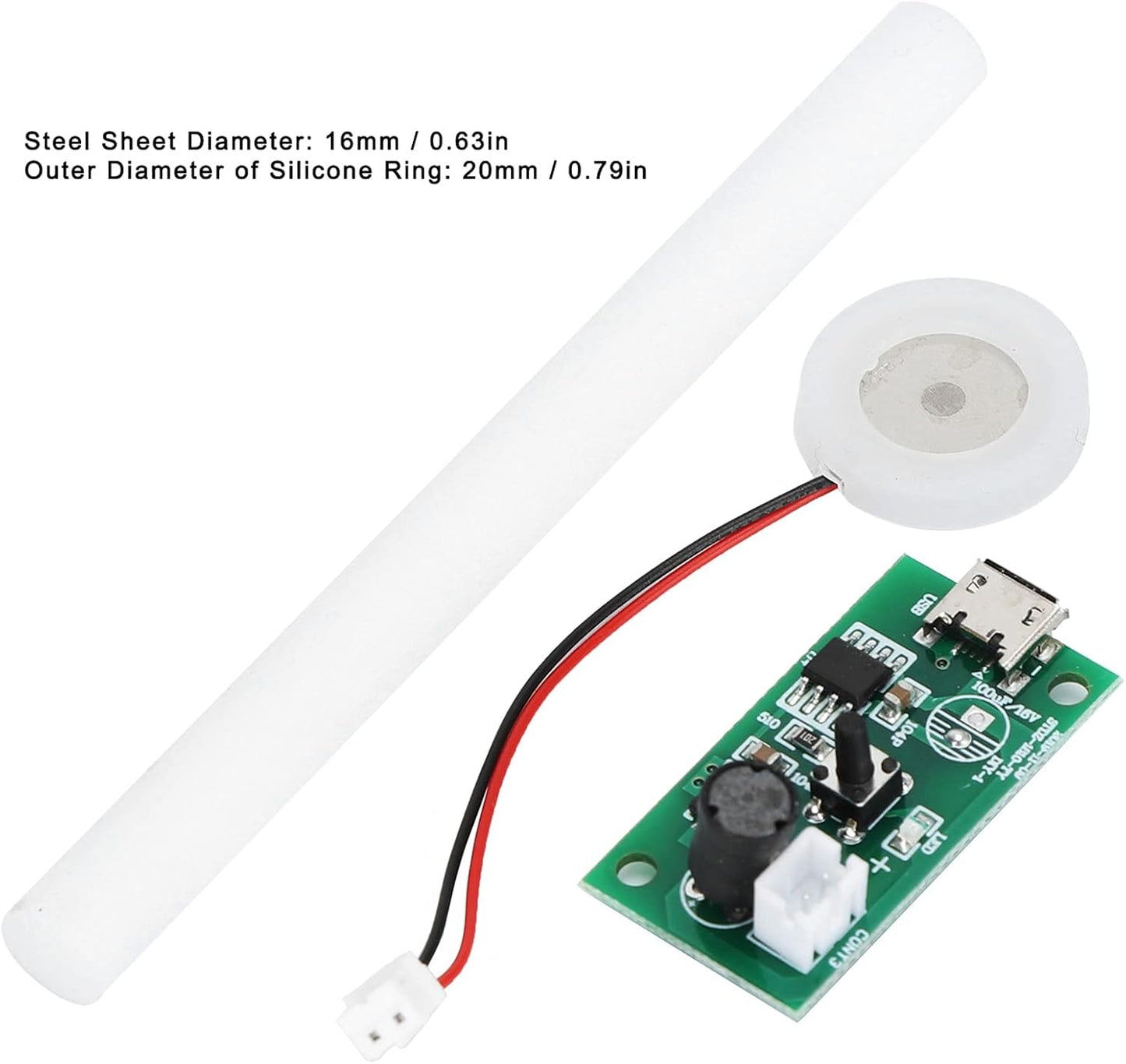 5V Mini USB Humidifier, DIY Kit Atomization Disc, USB Mist Maker with Timing Switch Control for Home Office