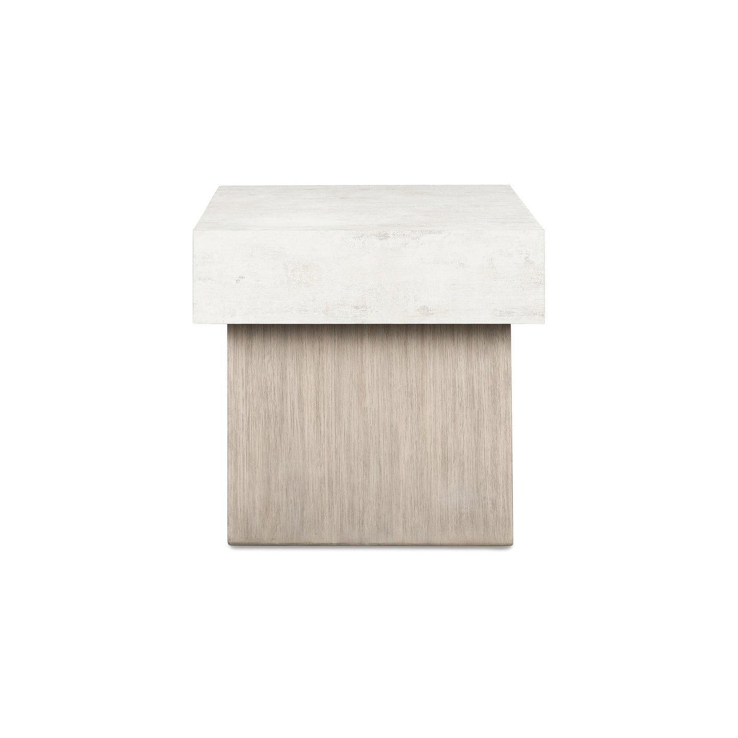 Signature Design by Ashley Jorlaina Modern End Table with Heat Resistant, Scratch Resistant and Fade Resistant Surface, Light Gray & Light Brown