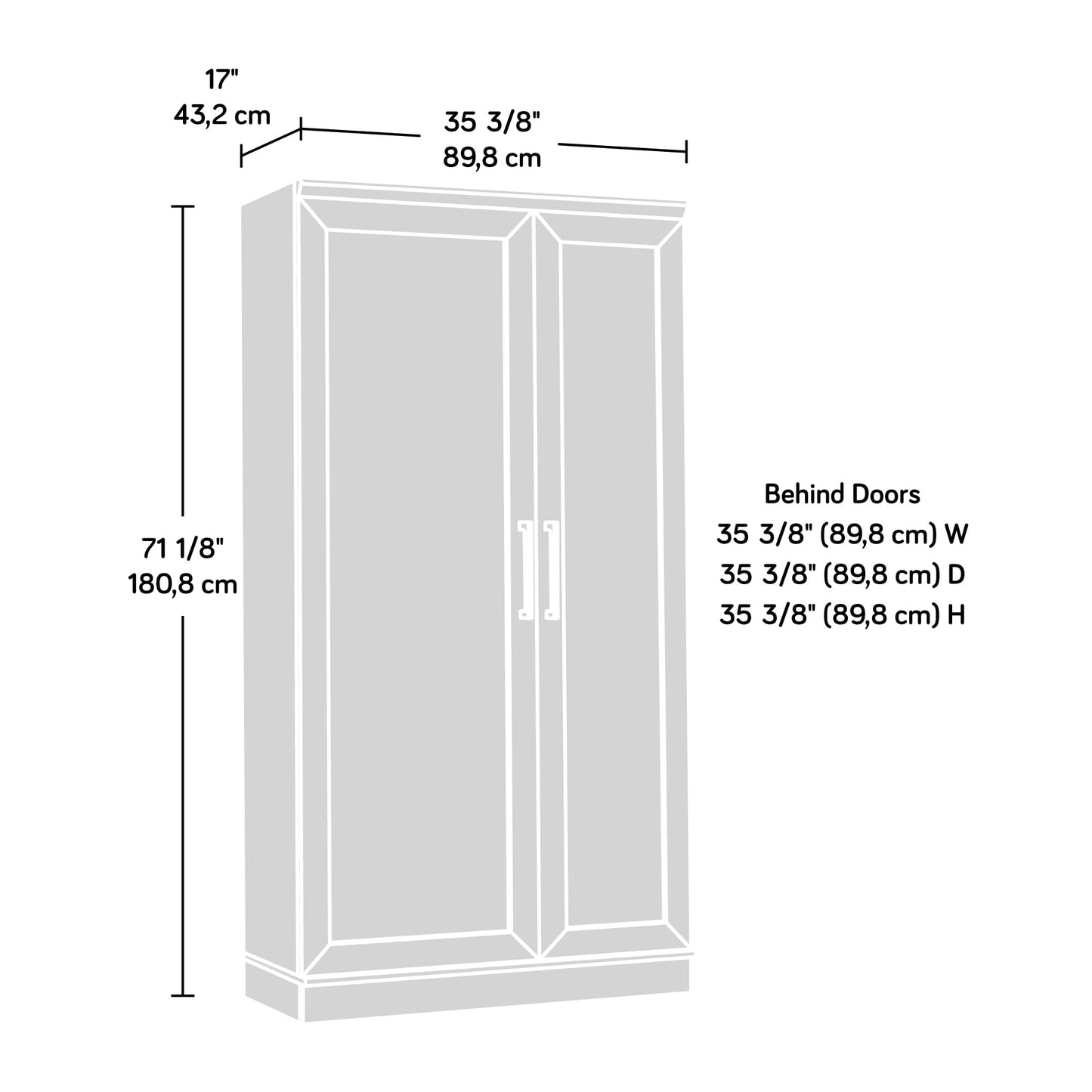 Sauder HomePlus Storage Cabinet/ Pantry cabinets, Sienna Oak finish
