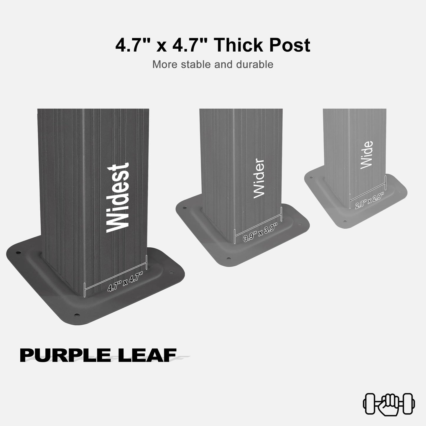 PURPLE LEAF 12' X 16' Permanent Gazebo with Light Hardtop Roof for Outdoor Lawn and Garden Pavilion Grey