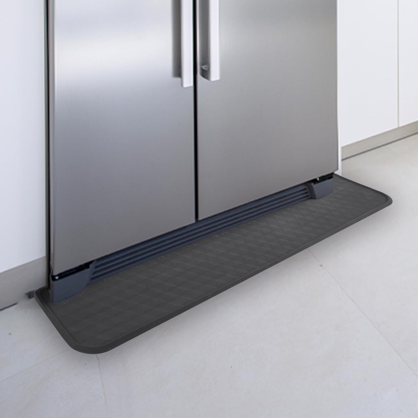 GMATCHUP Refrigerator Mat, Washing Machine Spill Liner, Drip Tray and Leak Catcher Mat, Fridge Mat Prevent Water Leakage and Floor Damage from Elecrical Equipment Heavy Duty 37.5'' x 8.5'' Grey