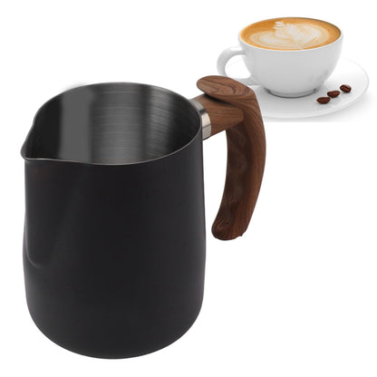 Tomotato Milk Frothing Pitcher, 34oz Barista Steaming Cup with Measurement Scale, Dripless Spout, Ergonomic Handle for Espresso, Cappuccino, Latte Art, Ideal for Home, Cafe, Office Use
