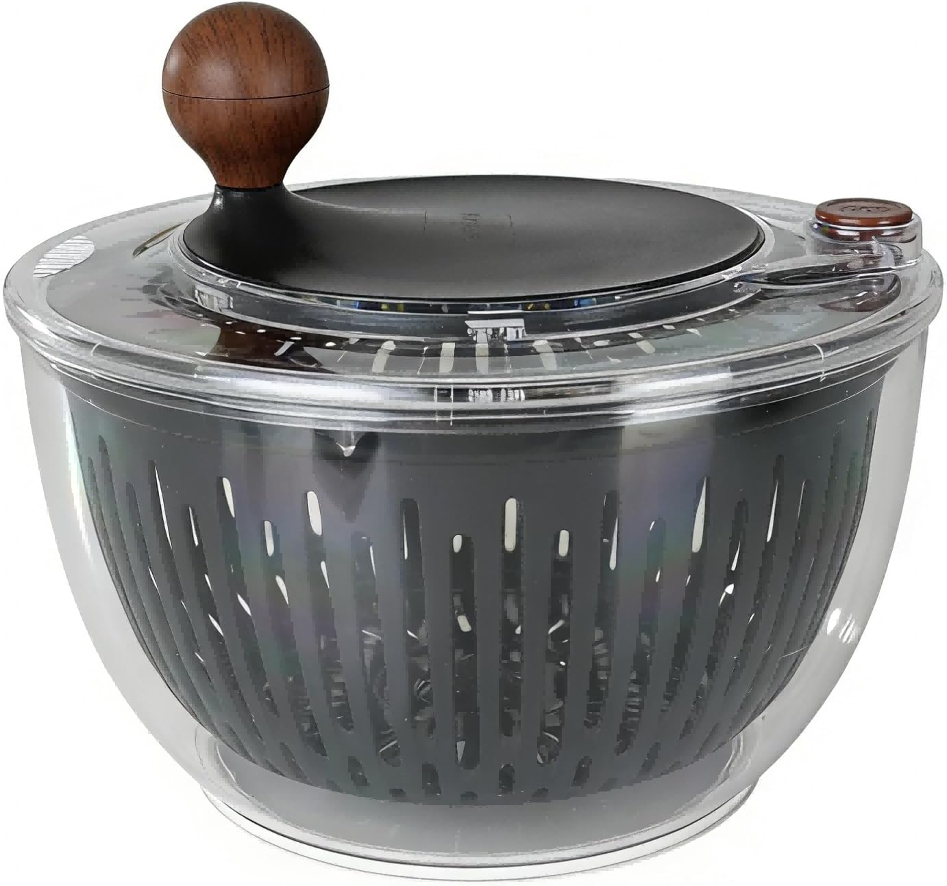 5.3 Salad Spinner, Qt Large Lettuce & Vegetable Cleaner with Non-Slip Bottom, Quick Stop Button, Dishwasher Safe Fruit