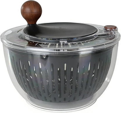 5.3 Salad Spinner, Qt Large Lettuce & Vegetable Cleaner with Non-Slip Bottom, Quick Stop Button, Dishwasher Safe Fruit