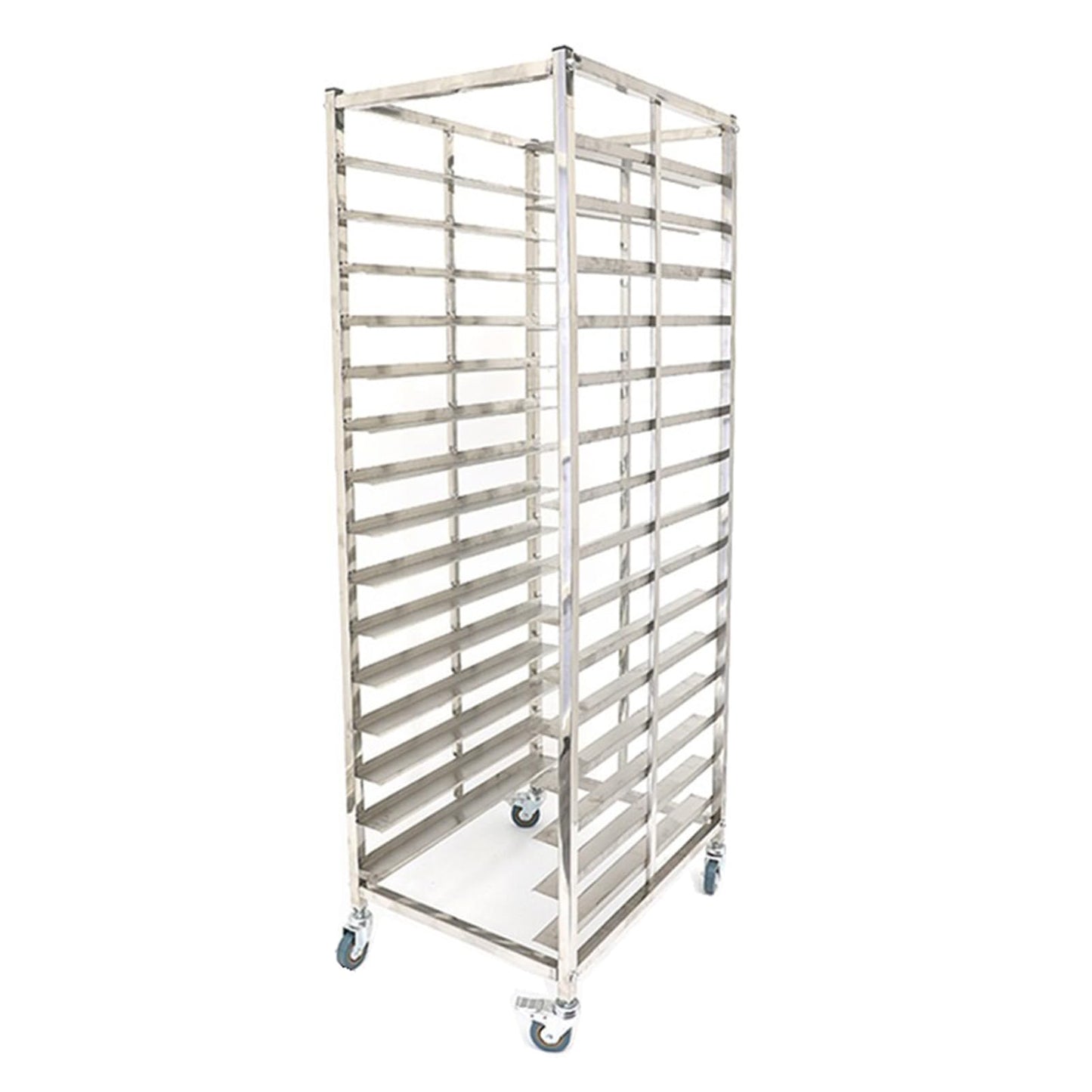 FUDUOSHUNYI Commercial Bakery Rack Stainless Steel Bun Pan Sheet Rack with Brake Casters, Kitchen Restaurant Cafeteria Bakers Rack Heavy Duty Dough Pizza Baking Tray Racks Storage Cooling Rack