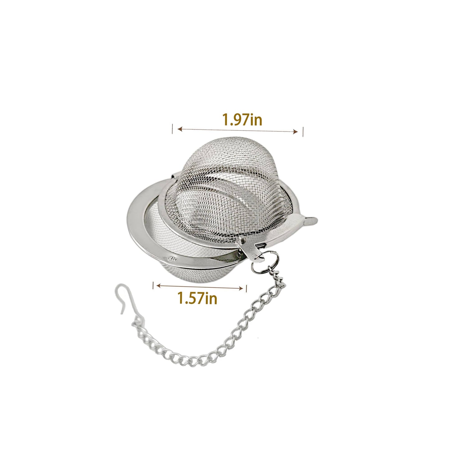 15Pcs Stainless Steel Loose Leaf Tea Steeper, Extra Fine Mesh Tea Ball Infusers Strainers Diffusers for Brewing Leaf Tea Herbal Spices Seasonings