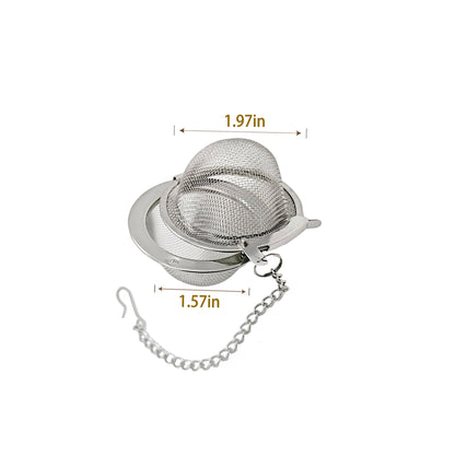 15Pcs Stainless Steel Loose Leaf Tea Steeper, Extra Fine Mesh Tea Ball Infusers Strainers Diffusers for Brewing Leaf Tea Herbal Spices Seasonings
