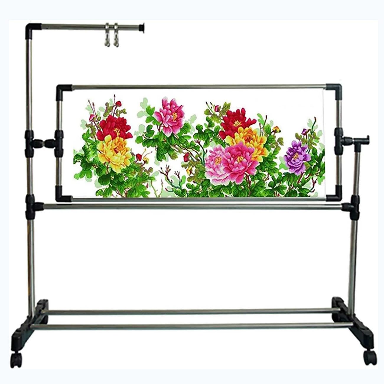 Adjustable 360° Rotating Floor Embroidery Stand for Cross Stitch & - Perfect for Hands-Free Sewing Projects & Crafting Enthusiasts
