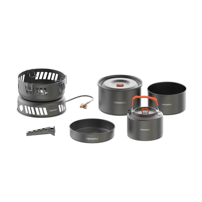Fire Maple Versatile Outdoor Cooking Set Gas Stove Aluminum, Compact & Durable Camping Cookware Kit