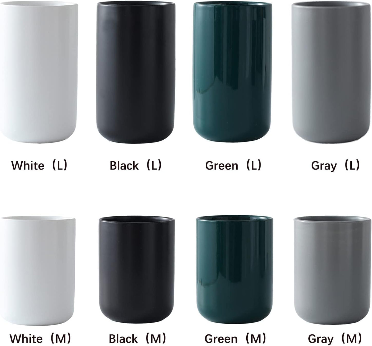 Ceramic Kitchen Utensil Holder for Countertop - Matte White, Space Saving Compact Rack for Cooking Utensils (#1)