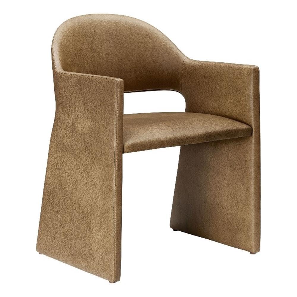Modway Talia Vegan Leather Dining Armchair in Toast