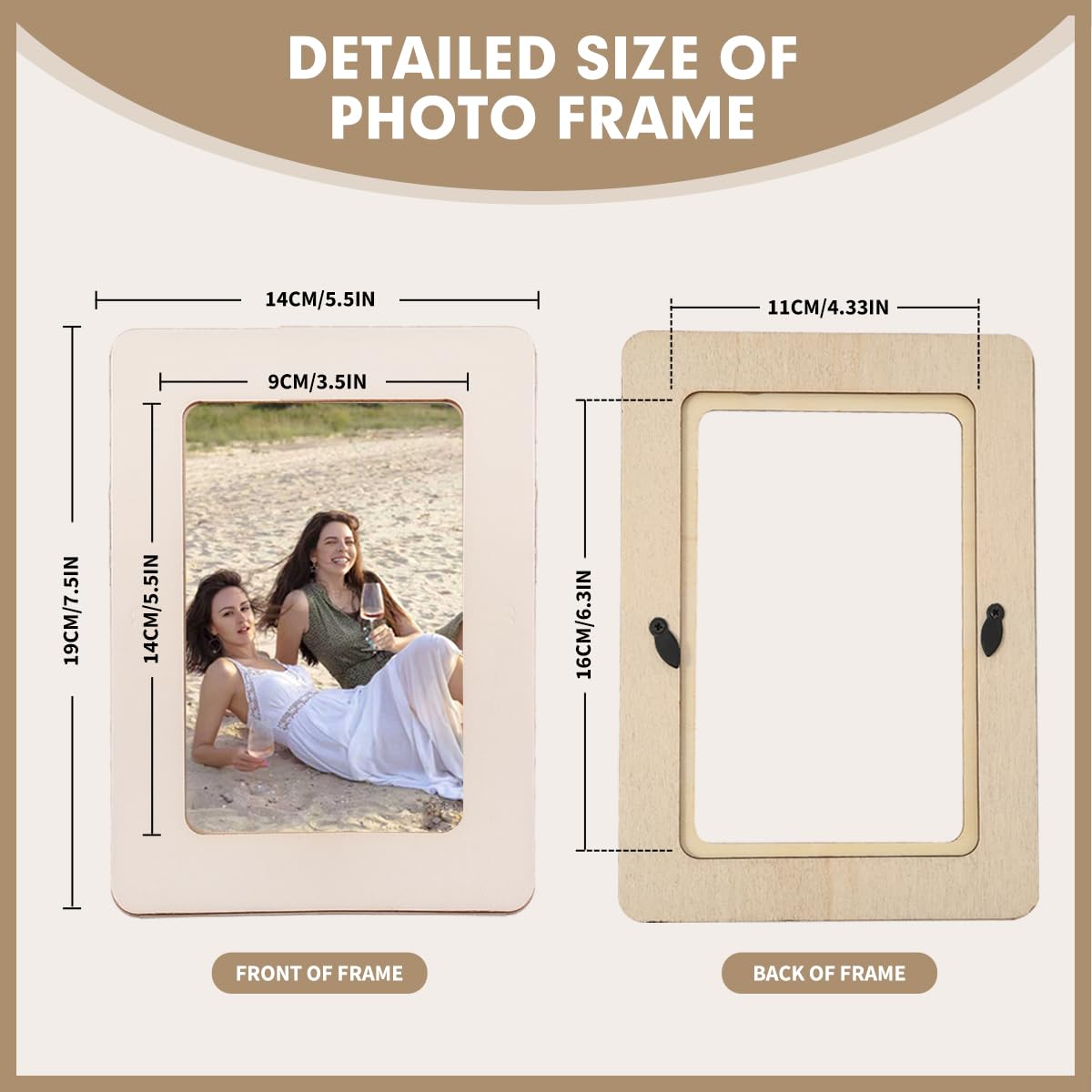 zjdbset DIY Mosaic Photo Frame Craft Kit for 4 * 6 Photo,8 Pcs DIY Unfinished Wooden Picture Frames with Mosaic Tiles for DIY Craft