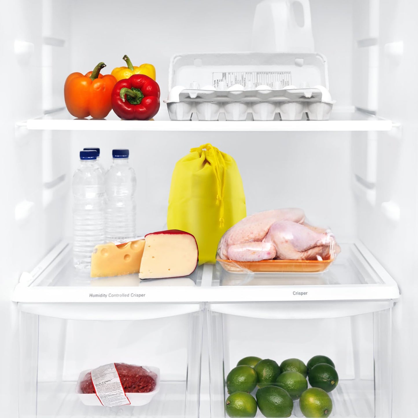 MORSNE yellow banana bags prevent ripening,banana storage freshness bag-looking lightweight convenient veggie bag washable durable (YELLOW-1 pack)
