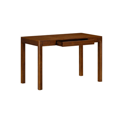 NTC Flow Modern Wooden Rectangle Desk Table with Hidden Drawer – Waterproof & Heat Resistant, Dark Walnut
