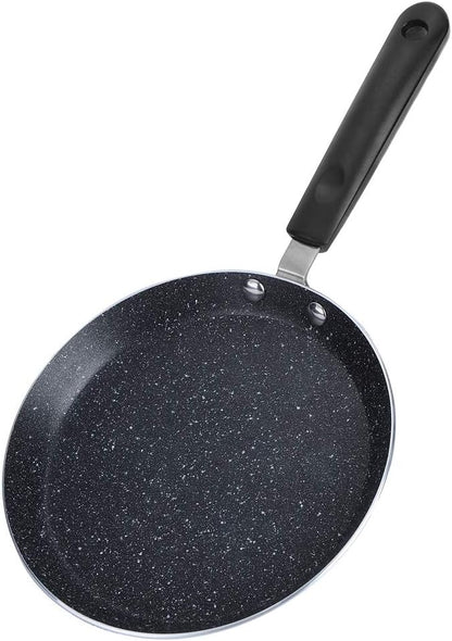 plplaaoo Non Stick Crepe Pan, Aluminum Egg Omelette Skillet with Comfortable Handle, Induction Cooker, 8in