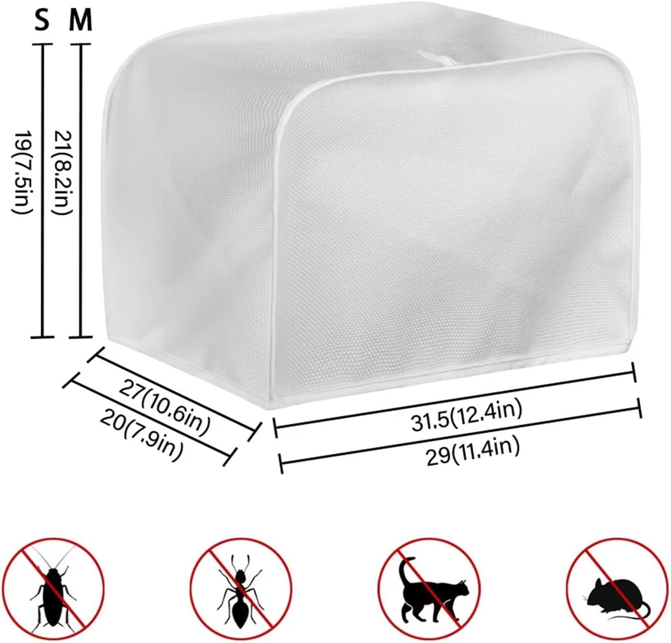 JEOCODY Toaster Cover, Coffee Theme Print, 4 Slice Wide Slot Small Appliance Cover with Handle