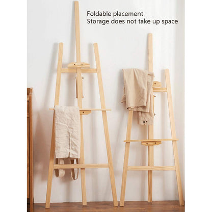 Display Easel Easel Wooden A-Frame Studio Easel Folding Pine Wood Children Artist Painting Adjustable Multifunctional Di (Primary 1.5cm)