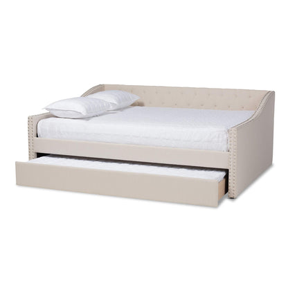 Baxton Studio Daybed, Queen, Beige