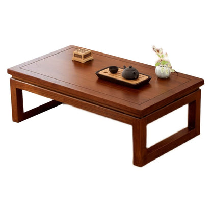 MHJKHG Wooden Coffee Table Living Room Coffee Table Low Floor Table Low Dining Table Children's Game Table Elm Wood Material，Brown 50x40x25cm