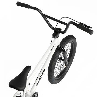 cubsala Freestyle BMX Bike, 20 Inch Yaphet Bicycle for Teen Beginner and Adult Riders, Bike with Hi-Ten Steel Frame, White