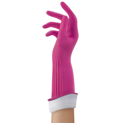 PLAYTEX Living Drip-Catch Cuff Reusable Rubber Gloves for Household Cleaning – Medium Size, 3-Pack