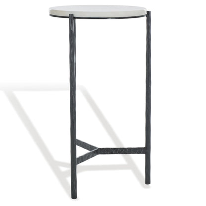 SAFAVIEH Couture Collection Marylou Black/White Marble Top Drink Table (Fully Assembled)