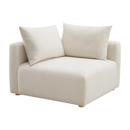 Tov Furniture Hangover Cream Linen Modular Corner Chair