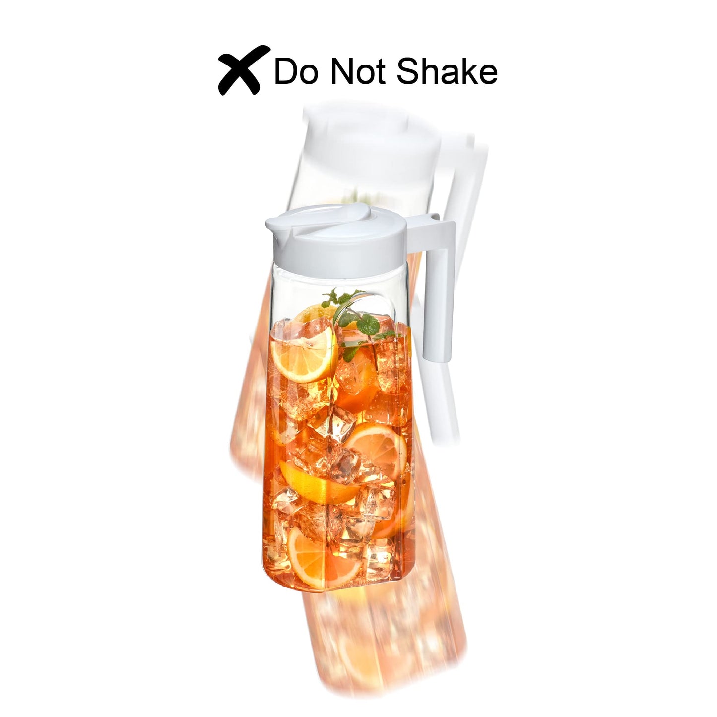 Amazing Abby - Slim - Tritan Pitcher (64 oz), Unbreakable Plastic Water Pitcher with Lid, BPA-Free, Heat-Resistant, Dishwasher-Safe, Great for Both Iced and Hot Drinks, Indoors and Outdoors, Black