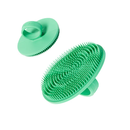 Boie USA Face Scrubber - Handheld Facial Tool, Deep Cleansing Exfoliating Facial Brush. Fights Acne with Gentle, Silicone-Like Bristles, Long Lasting, & Hypoallergenic (Blue)