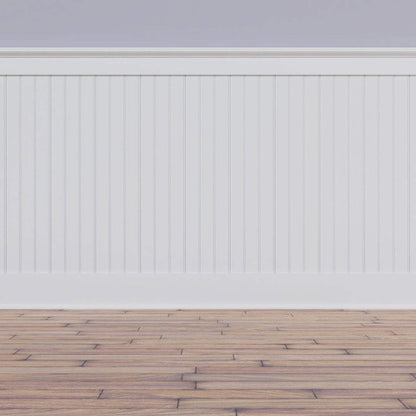Ekena Millwork - WPKP104BBD, Deluxe Beadboard, 8' Length PVC Wainscoting Kit, 56" Height, White