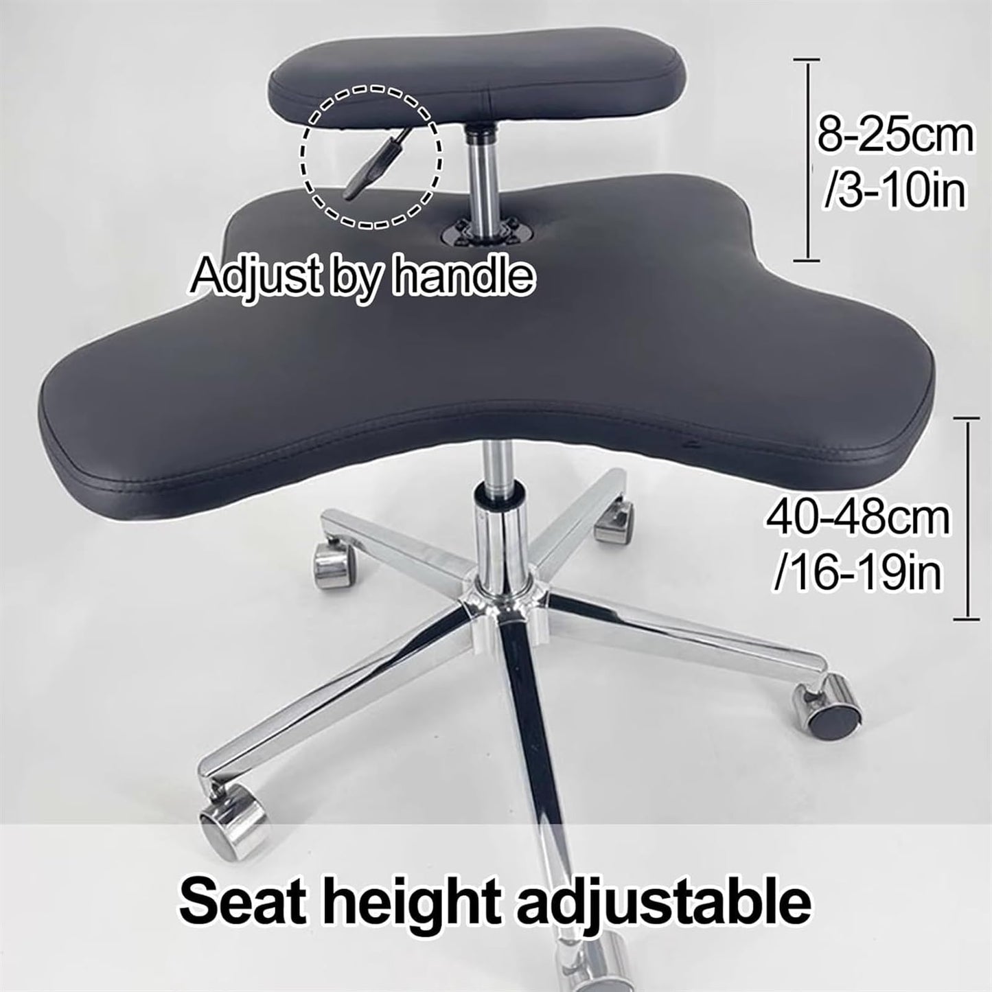 Meditation Chair,Cross Legged Chair, Meditation Chair Height Adjustable, Home Office Desk Chair, for Armless Kneeling Posture Ergonomic Chair Desk Stool(Black)