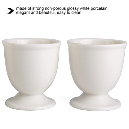 Egg Cracker Topper Set for Soft Hard Boiled Eggs Shell Removal Includes 1 Egg Cutter 4 Ceramic Egg Cups and 4 Spoons