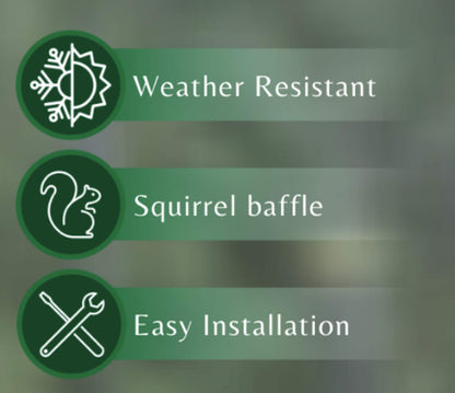 Birds Choice 2 Arm Topper Bird Feeder Pole Set with Squirrel Baffle