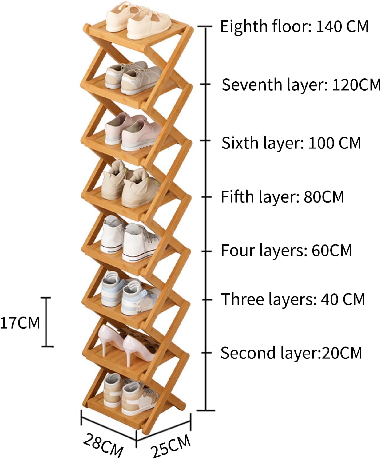 Closet Closet, (2 Simcat Shoe Rack for Bamboo Shoe Storage Freestanding Shoe Storage Shelf for Entryway, Front Door
