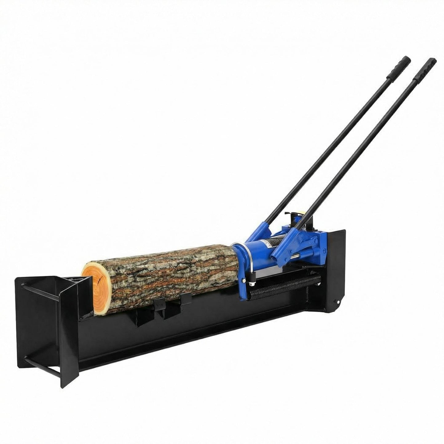 Liyaxenug 12 Ton Hydraulic Log Splitter, Manual Wood Splitter with 2-Speed Rapid Operation, Hand Powered Firewood Cutter with Wheels, Heavy Duty Full Steel Construction, Splits Logs Up to 18.7", Blue