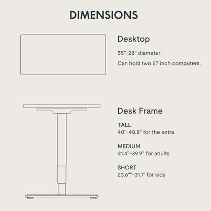 FLEXISPOT E6 3-Stage Dual Motor Electric Standing Desk 55 x 28 Sit Stand Up Desk, Holds 220 lbs, Adjustable Height w/Memory Presets, One-Piece Black Desktop & Black Frame, Ships in 2 Boxes