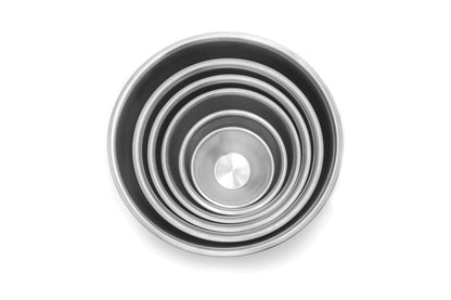 Fox Run 6-Piece Nesting Stainless Steel Polished Mirror Finish Mixing Bowls Set, 0.5, 1.25, 2.75, 4.25, 6.25 and 10.75 Quart