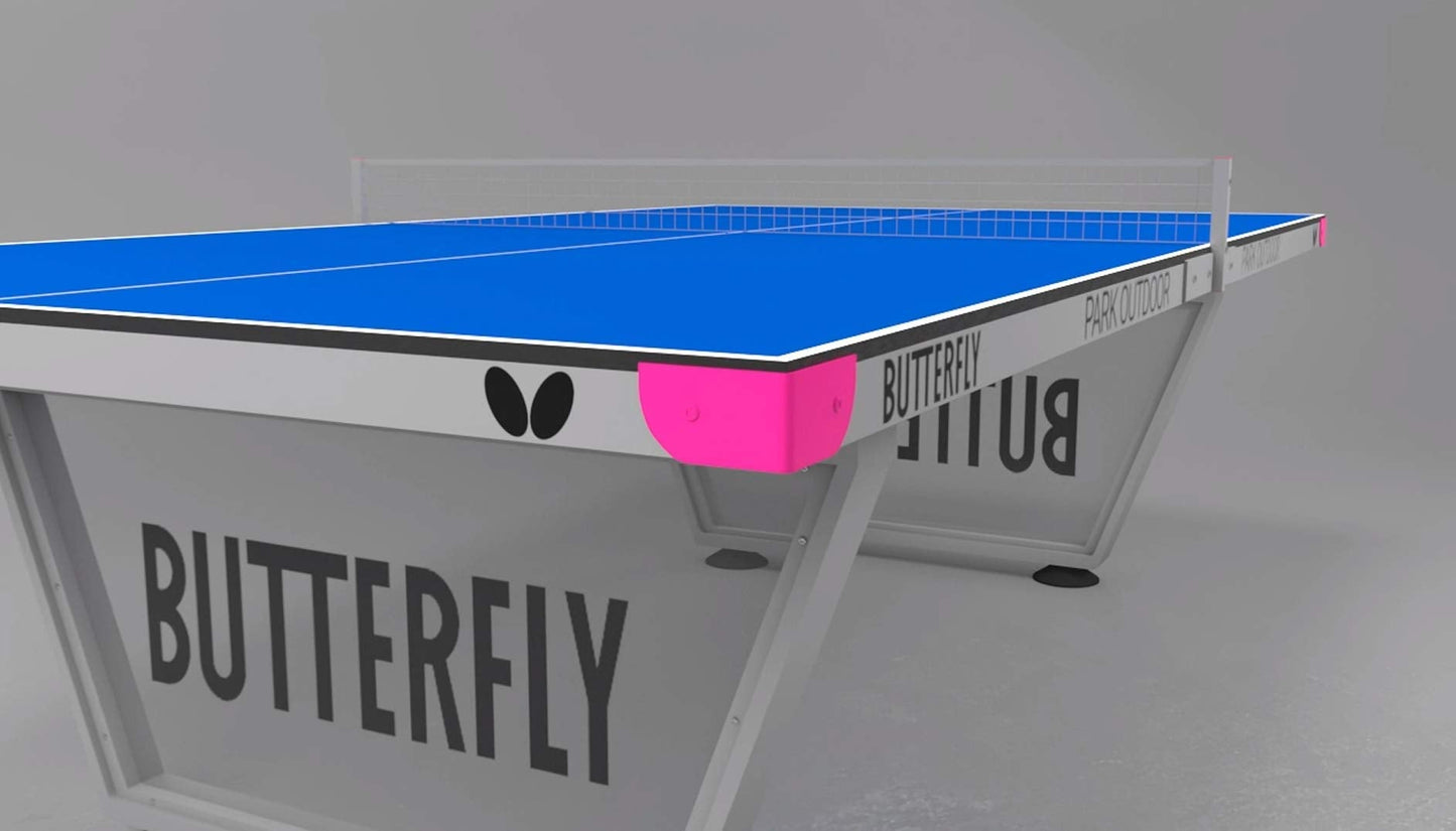 Butterfly Park Outdoor Ping Pong Table | Outdoor Table Tennis Table for Parks, Beaches, Playgrounds | Anti-Glare Weatherproof Ping Pong Top | Outdoor Ping Pong Net | Sturdy Frame with 10 Year Warranty