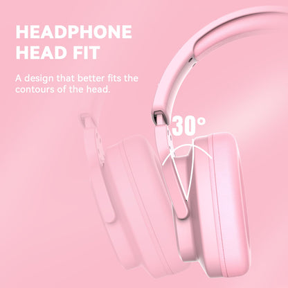 Jimonyer Gaming Headset for PC/PS4/PS5/Xbox One/Switch, Stereo Surround Sound Gaming Headphones with Noise Canceling Flexible Mic, Computer Headset with 3.5mm Jack & RGB Light (Pink)