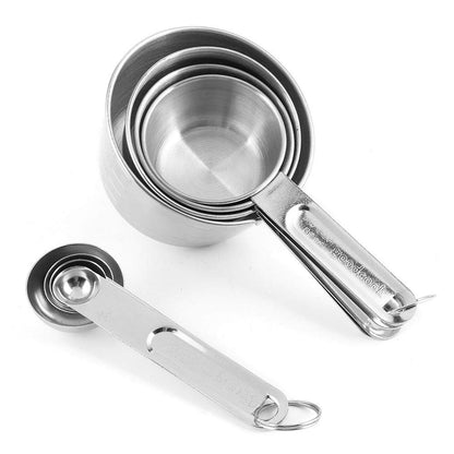 8 Pcs/Set Stainless Steel Baking Tools Measuring Cup for Making Cakes Measuring Cup, for Making Bread Other Desserts for Home Kitchen Desserts/Bakeries
