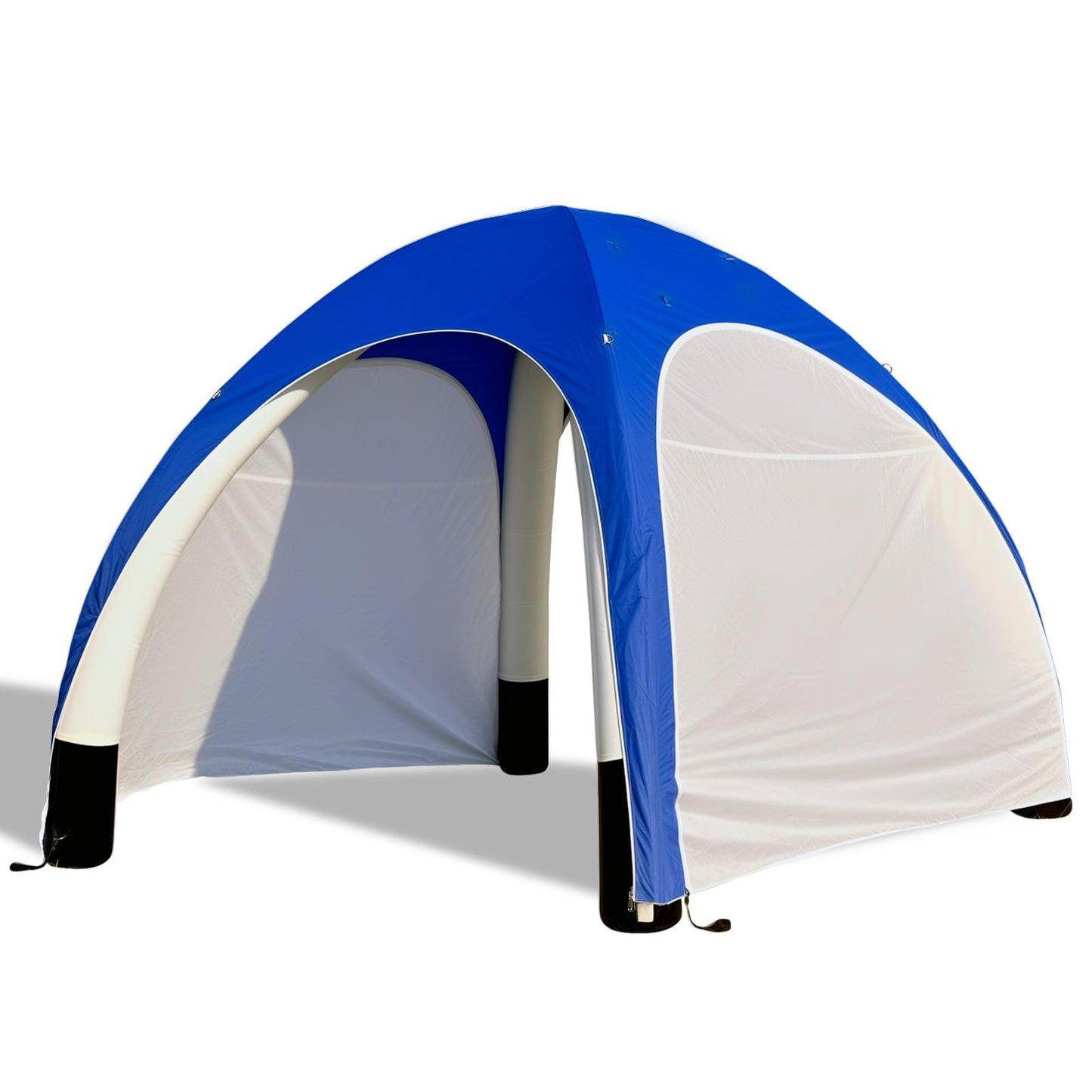 Inflatable Shade Air Canopy Tent – 10x10Ft Outdoor UV Protection Sun Shelter with 2 Removable Side Panels,Stakes & Sandbags,Air Pump,– for Outdoor,Marketing Events,Trade Shows（Blue）