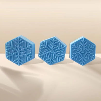 Hexagon Snowflakes Silicone Baking and Candy Mold with Scraper, Snowflake Molds for Gummies and Chocolates