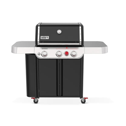 Weber Genesis E-330 Liquid Propane Gas Grill for Outdoor Cooking, 3 Burners, Black – Porcelain-Enameled Cast-Iron Grates, PureBlu Burners & Sear Zone
