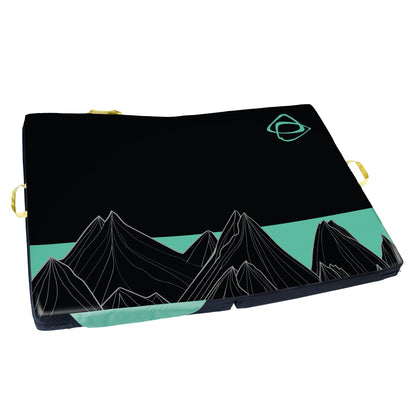 Asana Hero ‘Mountain’ Bouldering Crash Pad - Deluxe Suspension, Triple Layer Dual Density Foam Structure, Heavy Duty Nylon - Premium Rock Climbing Crash Mat (48 x 36 x 4)