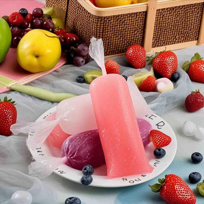 DHYLRICHER 500 (3 12 Inch) Pcs Disposable Ice Lolly Molds Plastic Freeze Pop Bags with Silicone Funnel for Homemade
